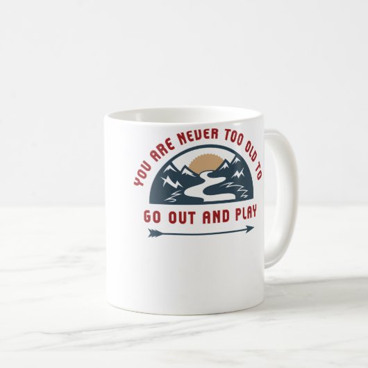 Adventure Go Out And Play Kaffeetasse (VorderseiteRechts)