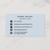 Adventure Guide Blue Watercolor Forest Mountain Visitenkarte (Rückseite)