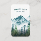 Adventure Guide Outdoor Mountain Pine Forest Visitenkarte (Vorderseite)