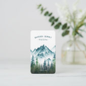 Adventure Guide Outdoor Mountain Pine Forest Visitenkarte (Stehend Vorderseite)