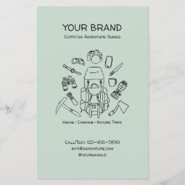 Adventure Guides Hiking & Camping Flyer with QR