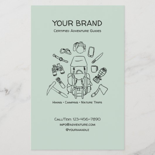 Adventure Guides Hiking & Camping Flyer with QR (Vorne)