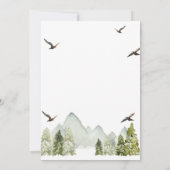 Adventure He or she Gender Reveal Forest Einladung (Rückseite)