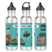 Adventure Hiking Exploring Stickers Water Bottle Edelstahlflasche