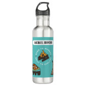 Adventure Hiking Exploring Stickers Water Bottle Edelstahlflasche (Vorderseite)