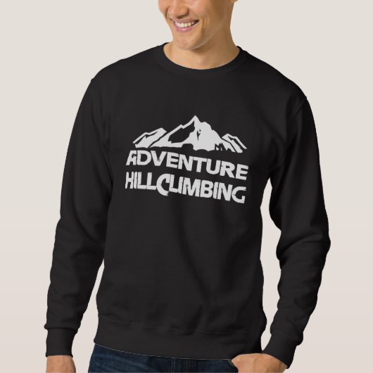 Adventure Hillclimbing Mountain Mountain White Sweatshirt (Vorderseite)
