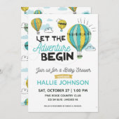 Adventure Hot Air Ballon Dusche Einladung (Vorne/Hinten)