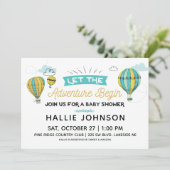 Adventure Hot Air Ballon Dusche Einladung (Stehend Vorderseite)