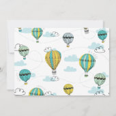 Adventure Hot Air Ballon Dusche Einladung (Rückseite)
