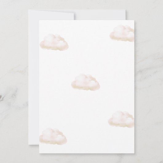 Adventure Hot Air Ballon Neutral Baby Dusche Einladung (Rückseite)