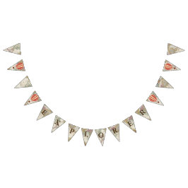 Adventure Hot Air Balloons Explorer und Weltkarte Wimpelkette