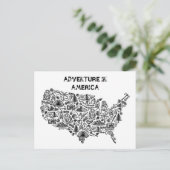 Adventure in America Map Symbols Postkarte (Stehend Vorderseite)