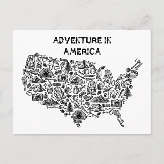 Adventure in America Map Symbols Postkarte (Vorderseite)