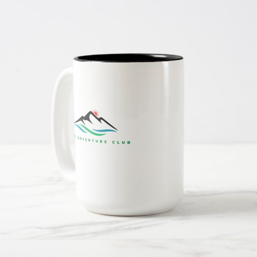 Adventure International Club Zweifarbige Tasse (Vorderseite Links)