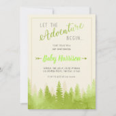 Adventure Invitation Baby Shower Sip und See Tree Einladung (Vorderseite)
