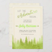 Adventure Invitation Baby Shower Sip und See Tree Einladung (Vorne/Hinten)
