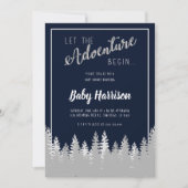 Adventure Invitation Baby Shower Sip und See Tree Einladung (Vorderseite)