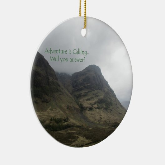 Adventure is Calling - Glencoe Keramik Ornament (Rechts)