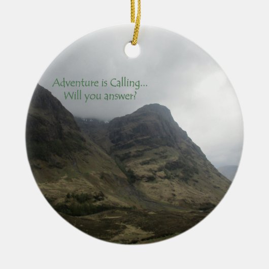 Adventure is Calling - Glencoe Keramik Ornament (Vorne)