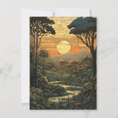 Adventure Jungle Animals Baby Dusche Einladung (Rückseite)