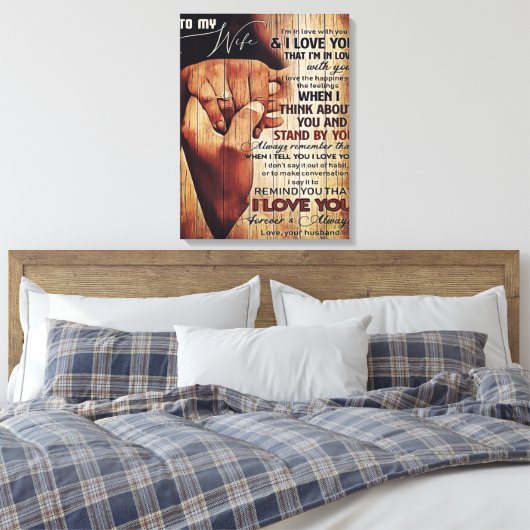Adventure Letter to Ehefrau, liebevolles Geschenk, Leinwanddruck (Insitu (Schlafzimmer))