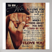 Adventure Letter to Ehefrau, liebevolles Geschenk, Poster (Vorne)