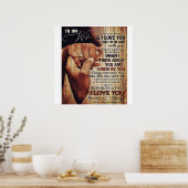 Adventure Letter to Ehefrau, liebevolles Geschenk, Poster (Küche)