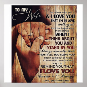 Adventure Letter to Ehefrau, liebevolles Geschenk, Poster