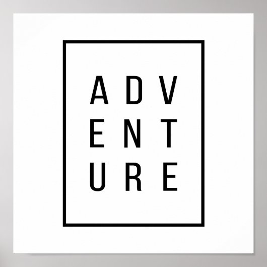 Adventure Letts - Modernes Minimalistisches Zitat Poster (Vorne)