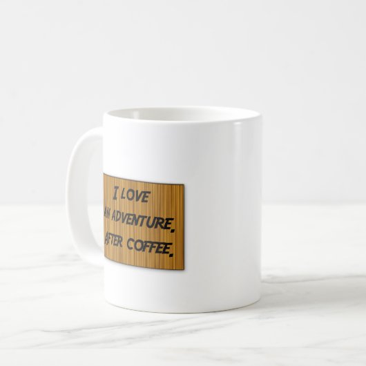 Adventure Liebe Kaffeemaschine Tasse (Vorderseite Links)