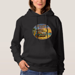 Adventure Life Retro Hippie Beach Sunset Graphic Hoodie