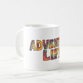 Adventure Life Tie Dye Explore More Outdoors Hiker Kaffeetasse (Vorderseite Links)