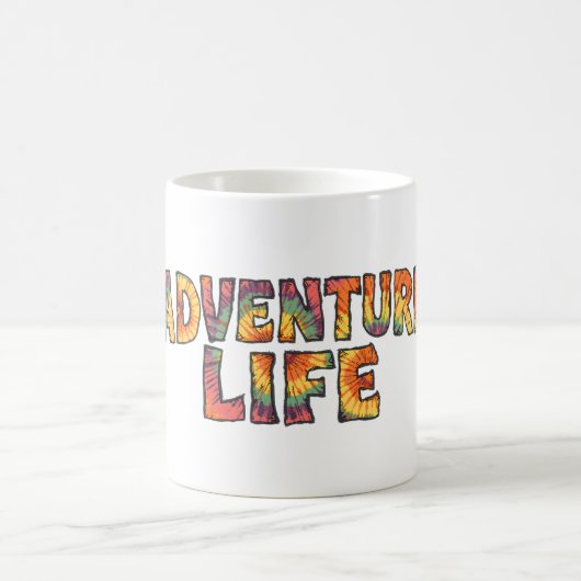 Adventure Life Tie Dye Explore More Outdoors Hiker Kaffeetasse (Mittel)