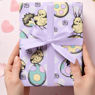 Adventure Lila Osterchicks & Bunny Ears Geschenkpapier