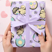 Adventure Lila Osterchicks & Bunny Ears Geschenkpapier