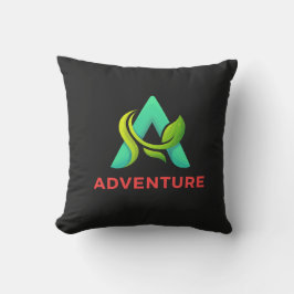 Adventure-Logo und Typografie Kissen