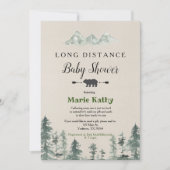 Adventure Long Distance Baby Shower Einladung (Vorderseite)