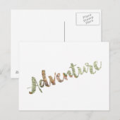 Adventure Map Typografie Postkarte (Vorne/Hinten)