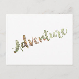 Adventure Map Typografie Postkarte
