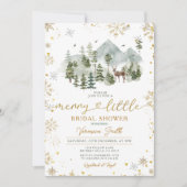 Adventure Merry Little Christmas Bridal Shower Einladung (Vorderseite)