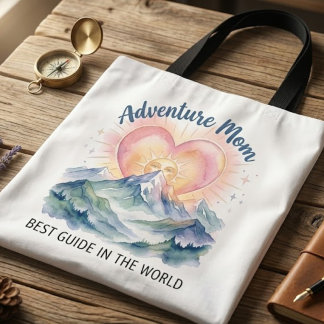 Adventure Mom Watercolor Mountains - Best Guide in Tasche