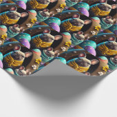 Adventure Mops mit Ostereiern Ein festlicher und N Geschenkpapier (Ecke)