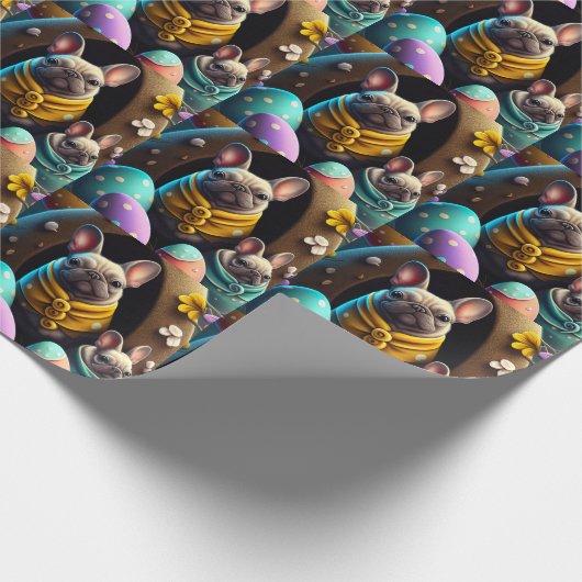 Adventure Mops mit Ostereiern Ein festlicher und N Geschenkpapier (Ecke)