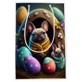 Adventure Mops mit Ostereiern Ein festlicher und N Mittlere Geschenktüte (Vorderseite)