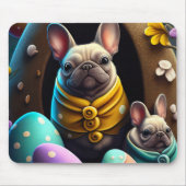 Adventure Mops mit Ostereiern Ein festlicher und N Mousepad (Vorne)