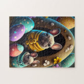 Adventure Mops mit Ostereiern Ein festlicher und N Puzzle (Horizontal)