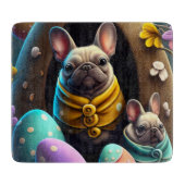 Adventure Mops mit Ostereiern Ein festlicher und N Schneidebrett (Vorderseite)