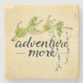 Adventure More Boho Antler Steinuntersetzer (Vorderseite)