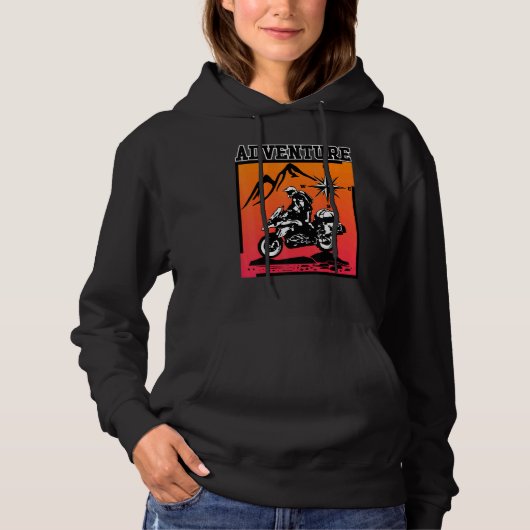 Adventure Motorcycle Biker Rider Off Road Motorbik Hoodie (Vorderseite)