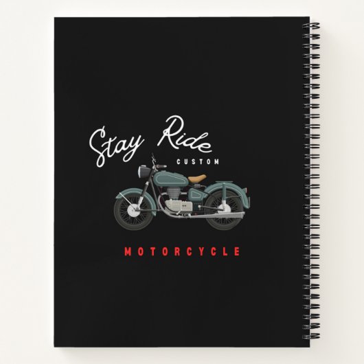 Adventure-Motorrad-Notebook Notizblock (Rückseite)